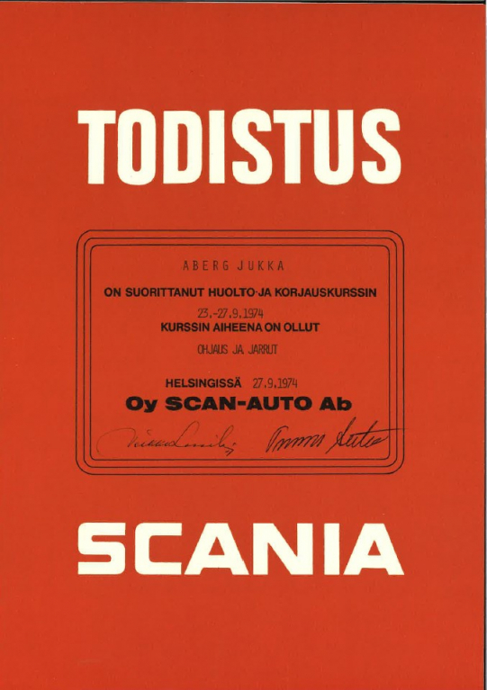 Todistus, Jukka Åberg