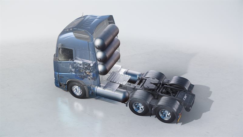 Volvo Truck with hydrogen tank