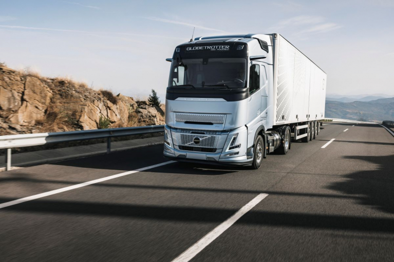 Volvo gas-powered truck