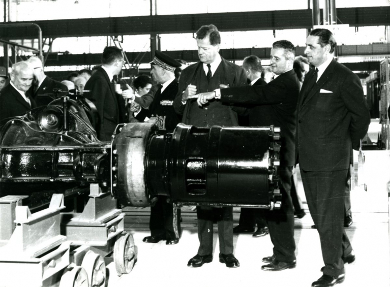 Berliet inauguration usine Bourg 1964