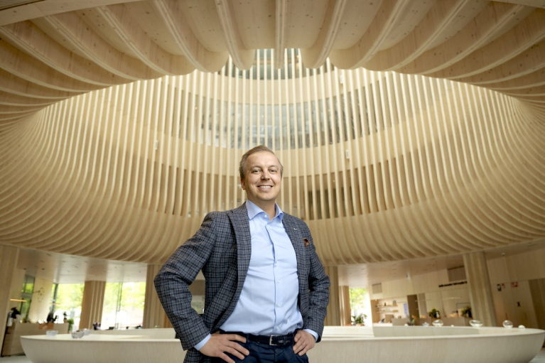 Stora Enson yhtiön Wood Products -liiketoiminnan kehityspäällikkö Antto Kauhanen