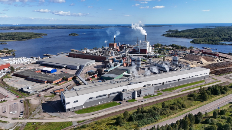 Billerudin Gruvön tehdas Grumsissa, Ruotsissa