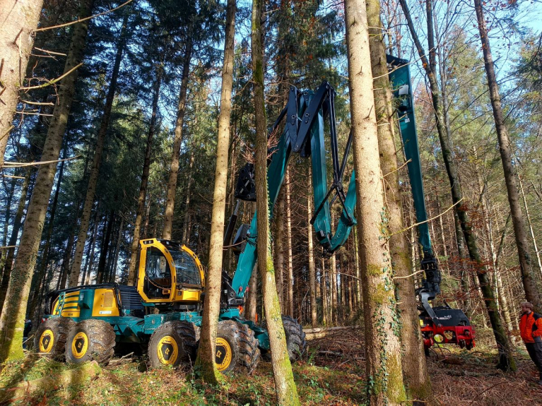 Outreach feller-forwarder in the test area.