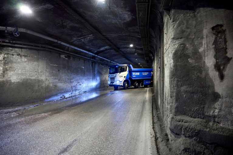 Scania first electric 8x4 heavy tipper truck