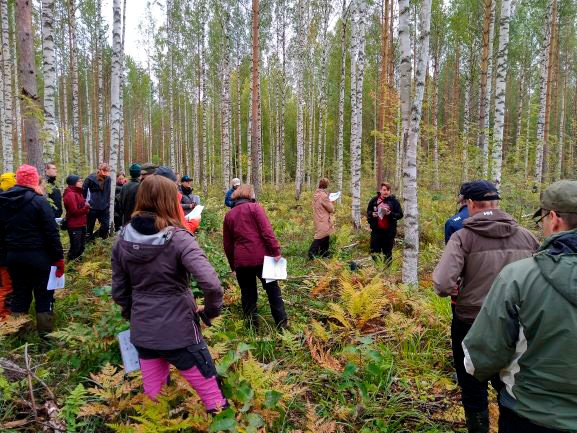 luonnonhoidon opetusta metsässä