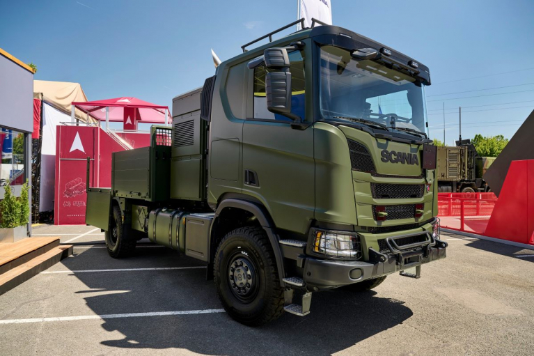 Scania’s hybrid defence truck