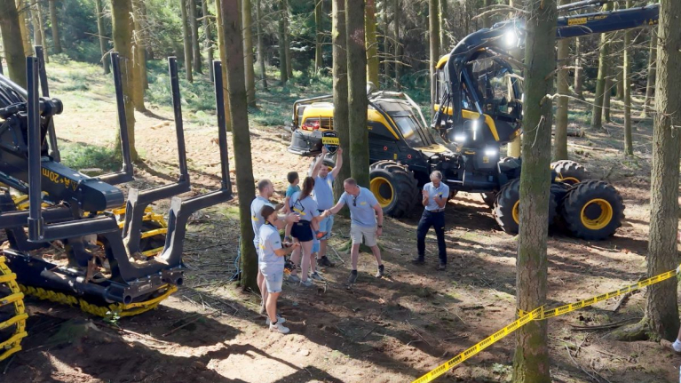 Ponssen ja Machines Forestieres Skyjackin yhteistyökumppanuus virallistettiin Demo Forest -tapahtumassa Belgiassa