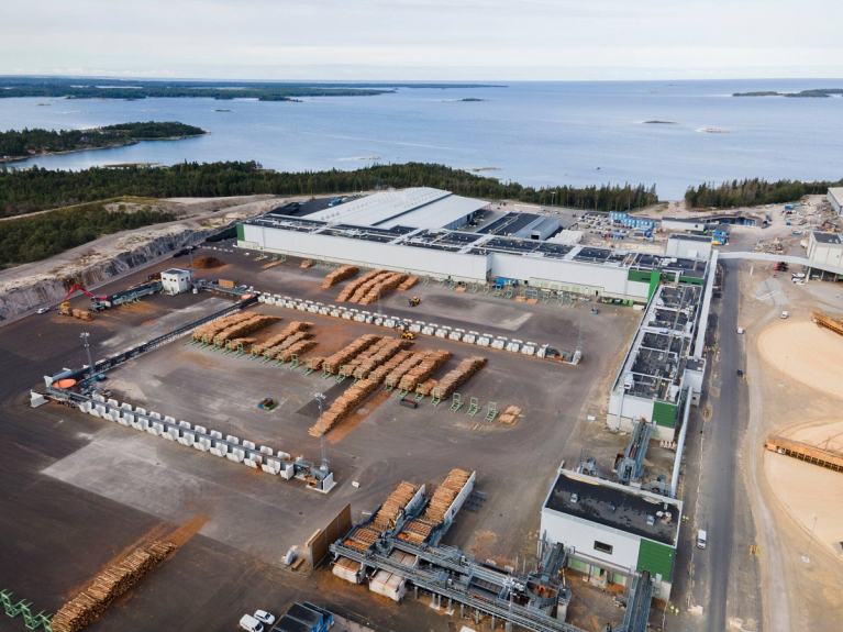 Metsä Group`s pine sawmill in Rauma